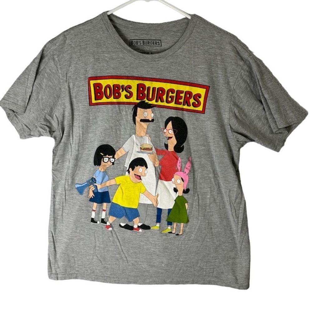 Bob's‎ Burgers Cast Graphic T-Shirt Gray Unisex Size Large Ripple Junction